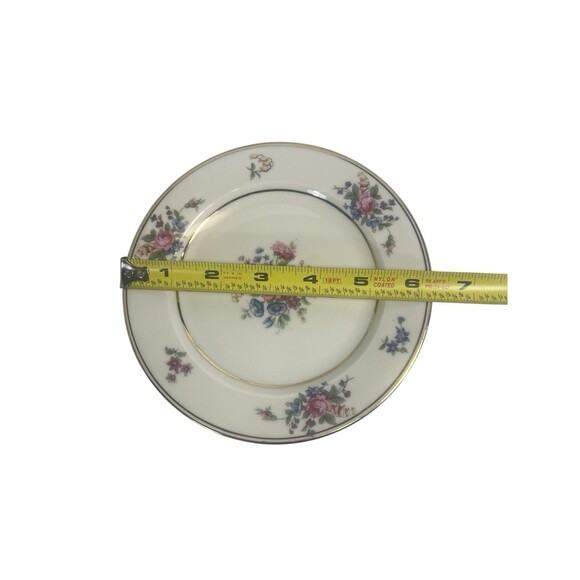 P.T. Bavaria Tirschenreuth Queen's Rose Bread & Butter Plate Floral Set Of 6 - Picture 2 of 11